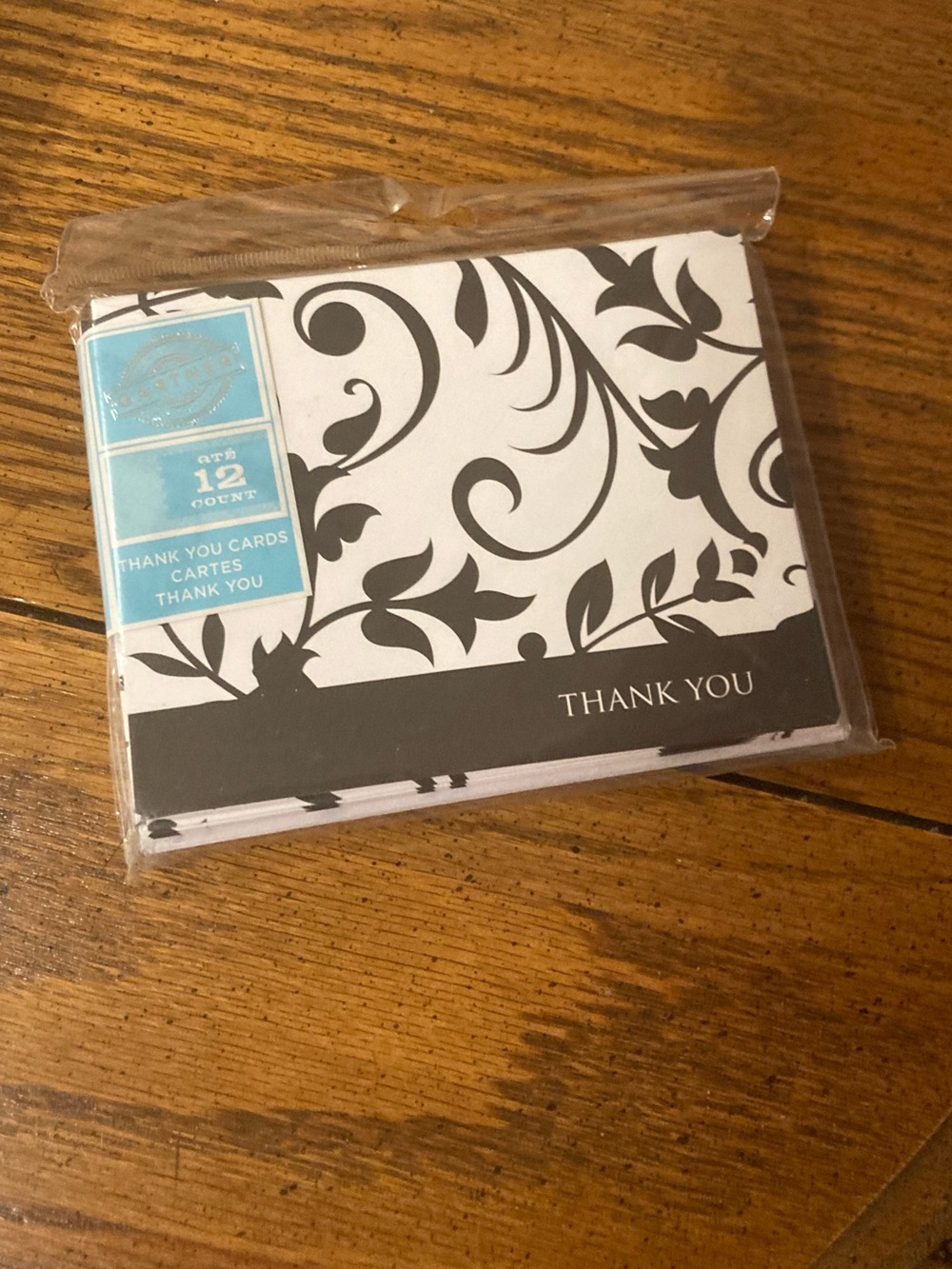 Gartner Studios 12 Ct Thank You Cards & Envelopes- Black and White